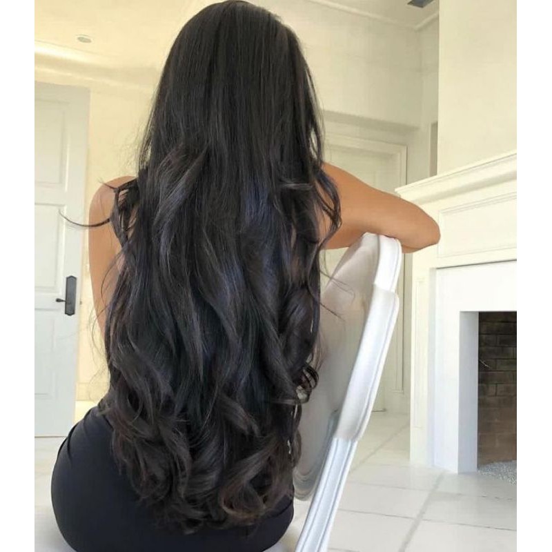 aplique bio cabelo bio humano russo linda Hair aprox 65 cm com tic-tac castanho LINHA A