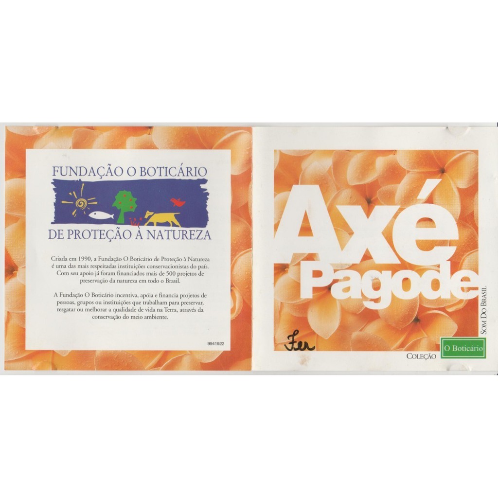 Cd Axé Pagode, Coleção Som Do Brasil O Boticário, 1999, Polygram
