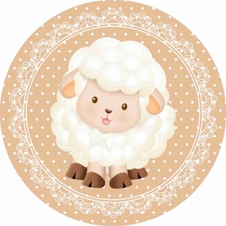 Painel Ovelinha 1,50x1,50 em tecido sublimado com elástico em Oferta na Shopee