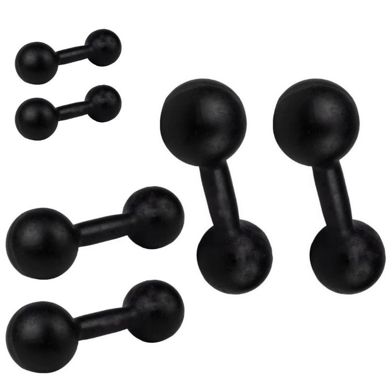 Halter halteres kit malhar em casa 3 pares 1kg,  2kg e 3kg pintados + corda croos + BRINDE