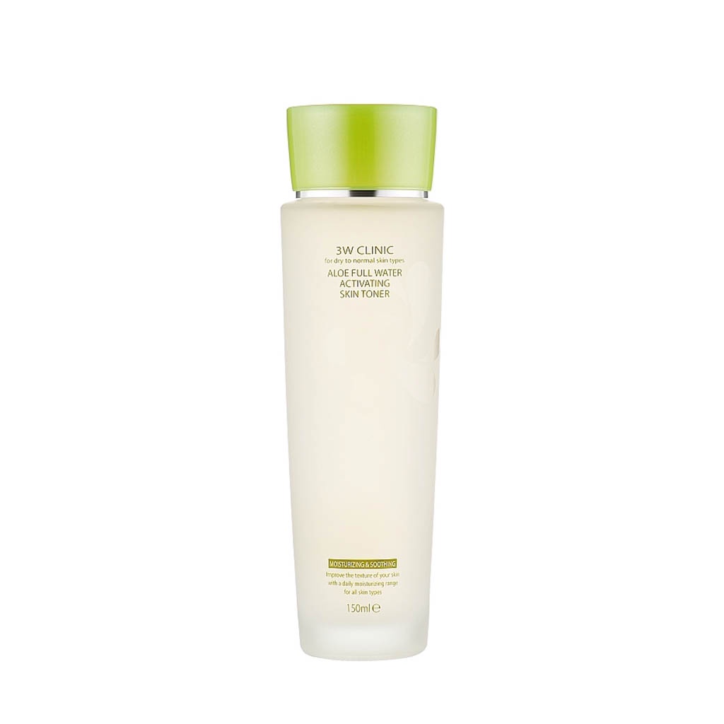 3w clinic aloe full water activating skin toner 150ml - Beauty