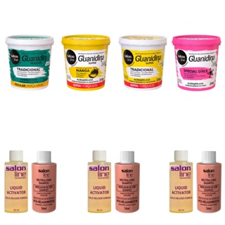 Creme Alisante e Relaxante Guanidina 215g Salon Line Alisa & Relaxa em Oferta na Shopee