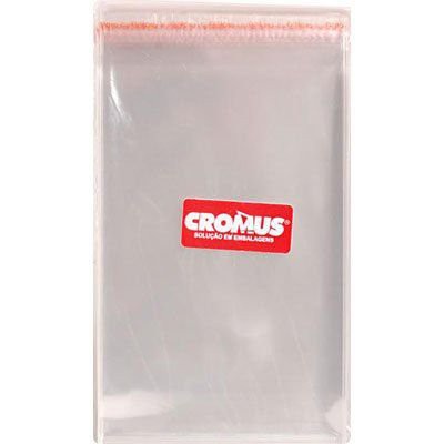 Saco Transparente com Adesivo 15x20cm - 100 unidades - Cromus Embalagens - Rizzo Distribuidora - Stationery