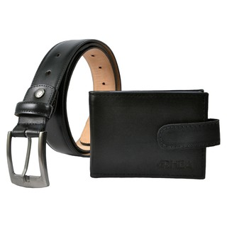 cinto masculino couro legitimo + carteira fecho pressão