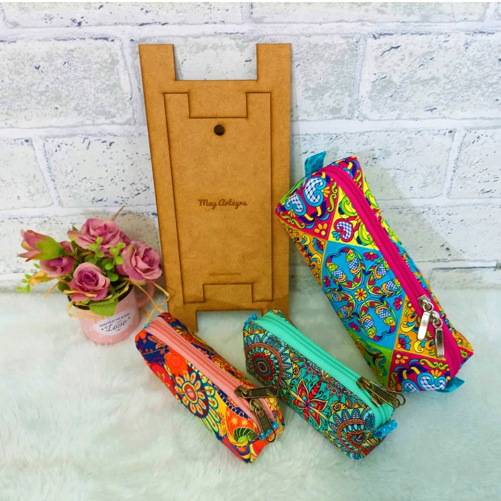 Estojo Retangular  -  May Arteyra em Oferta na Shopee