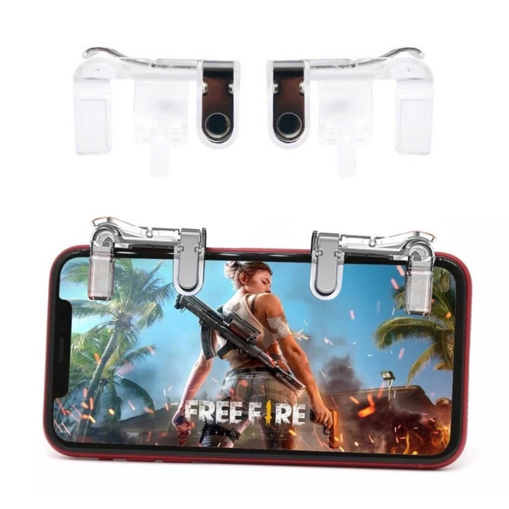 5 Pares de Gatilhos Free Fire Botões R1 L1 Jogo PUBG de tiro para celular
