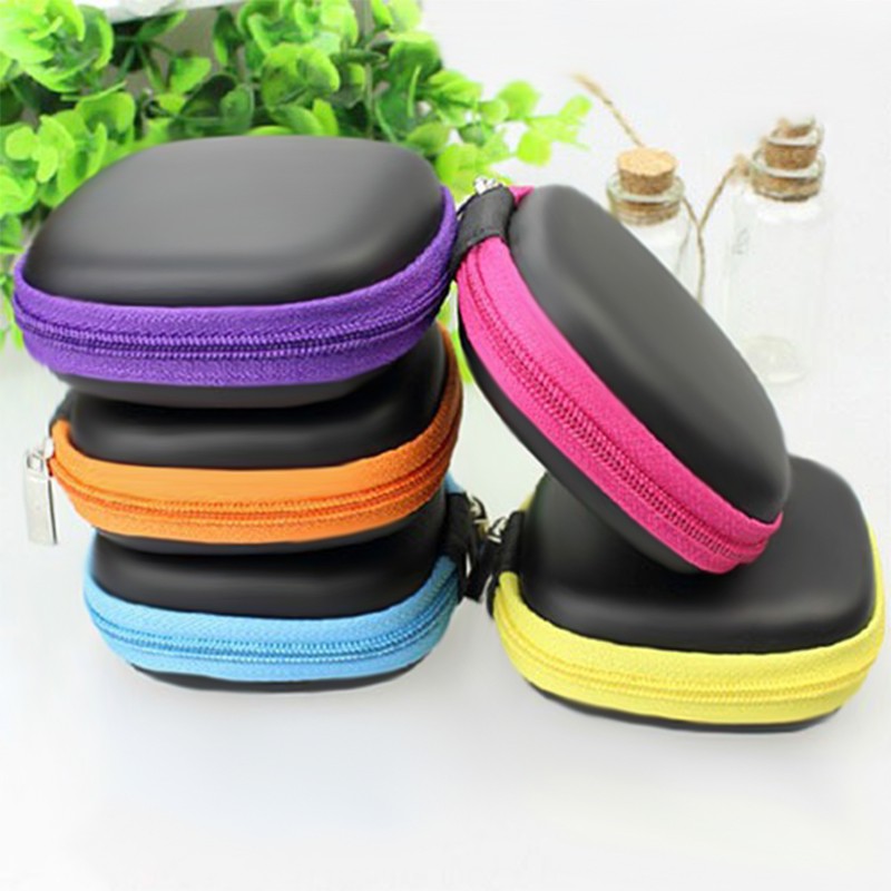 Mini bolsa portátil EVA para auriculares, monedero para auriculares, caja de almacenamiento para cables USB, bolsa de transporte, accesorios para auriculares