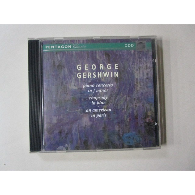 CD GEORGE GERSHWIN - PIANO CONCERTO IN F MINOR - RHAPSODY IN BLUE - AN AMERICAN IN PARIS