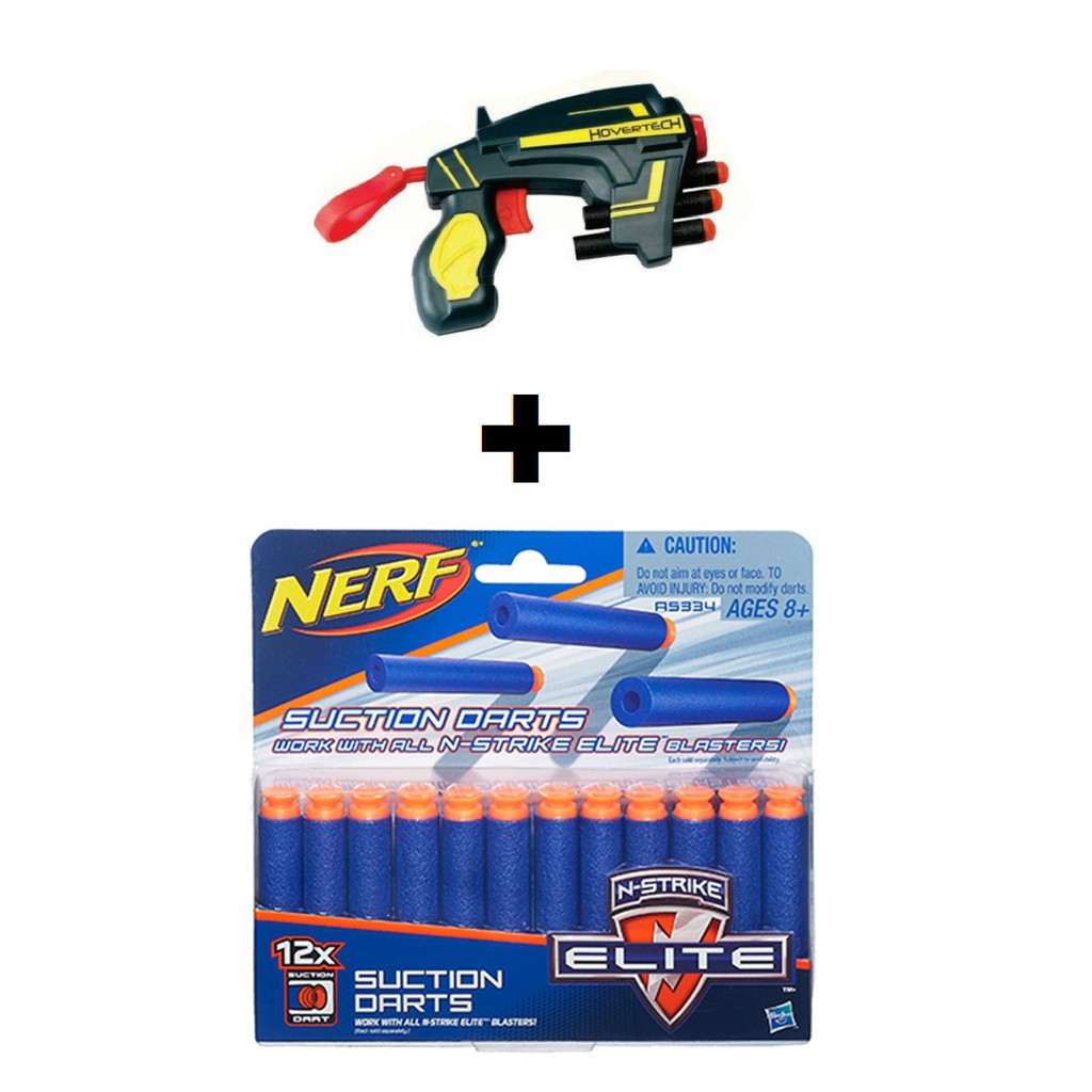 Refil Nerf Elite 12 Dardos de Sucção + Hovertech