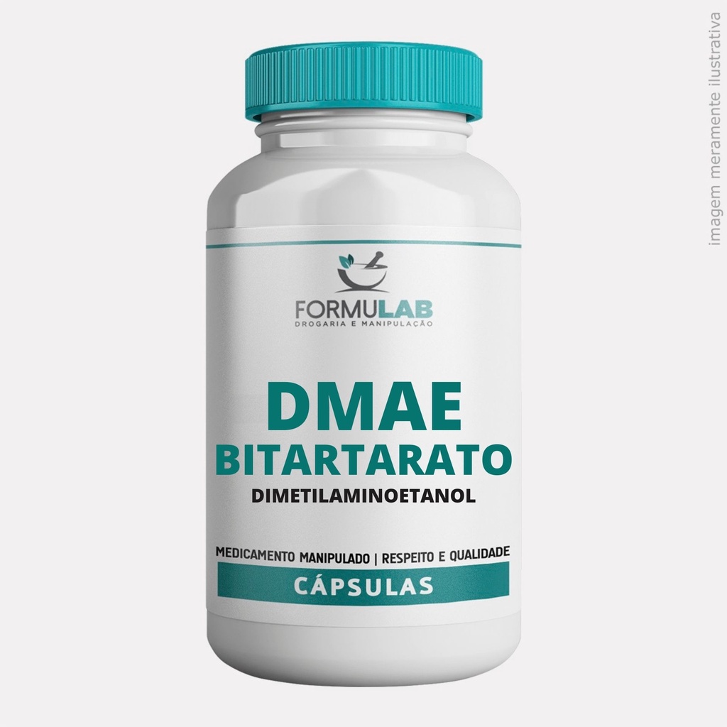 Dmae Bitartarato 500mg - Contém 60 Cápsulas