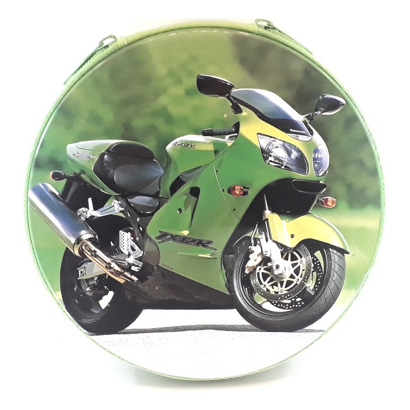 Porta Cd/dvd Motos Ducati Azul ou Kavazaki Verde Estojo Metal 24 Cd Dvd