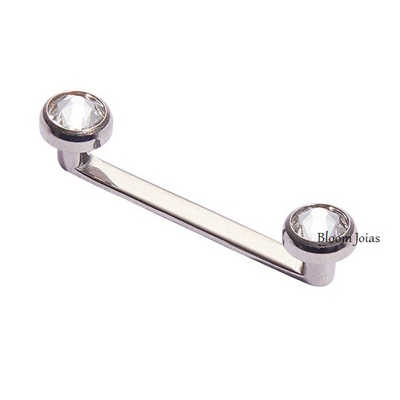 Piercing Surface em Titânio G23 Com Topo Cristal - 10mm À 20mm em Oferta na Shopee