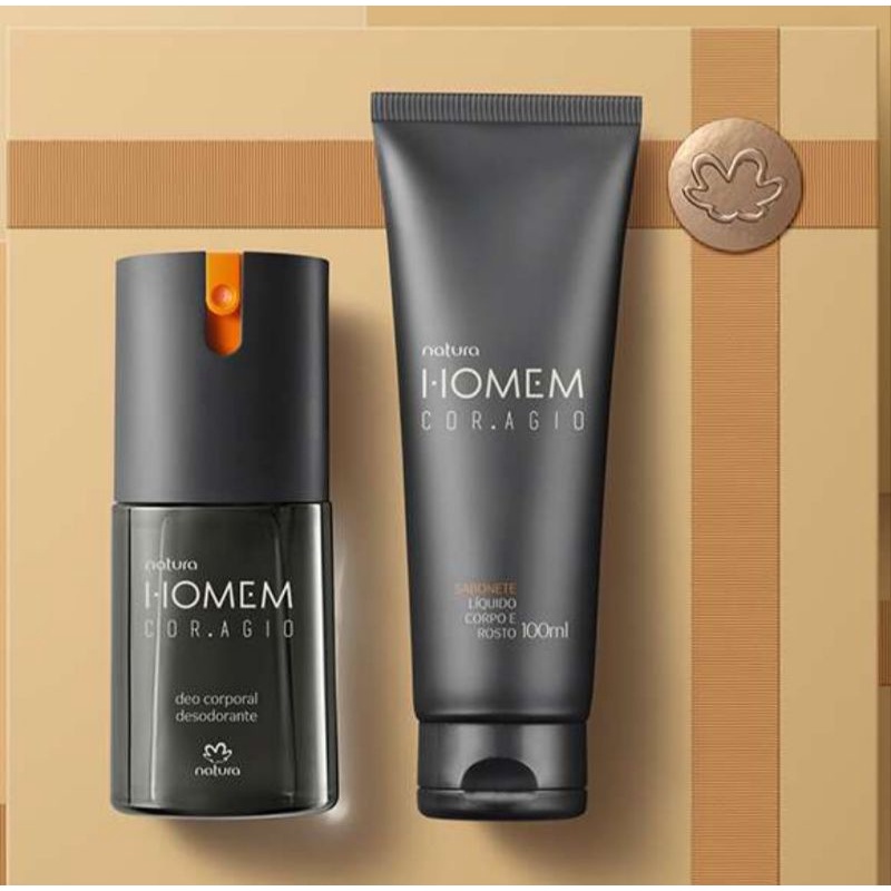 Kit Natura Homem Coragio Deo Corporal Sabonete Rosto Corpo Shopee Brasil