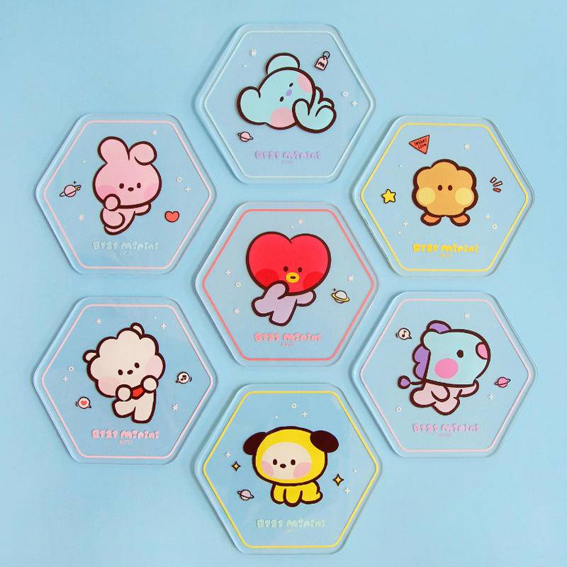 10日はポイント5倍 Bt21 Shooky 韓流 下敷き 公式 コヤ Mang 2枚セット グッズ Bts Koya アールジェイ ピンクライン 日本製 パープル Rj シュキ