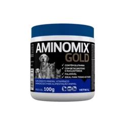 Aminomix Gold 100g - Suplemento Vitamínico Mineral P/ Cães e Gatos