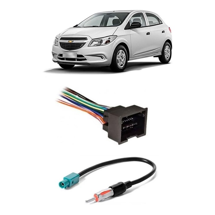 Chicote Adaptador Radio + Antena Gm Onix 2012 2013 2014 2015