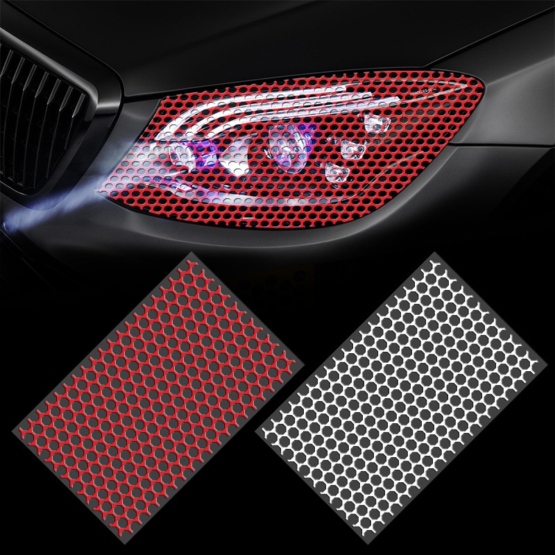 【 Ready Stock 】 Capa Da Luz Traseira Do Carro Multicolor Favo De Mel Adesivo Decalque Acessórios