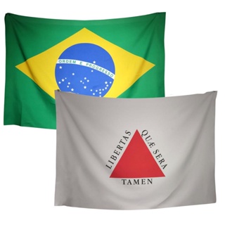 Kit Bandeiras Minas Gerais e Brasil grande 1,50 x 1,00m em Oferta na Shopee