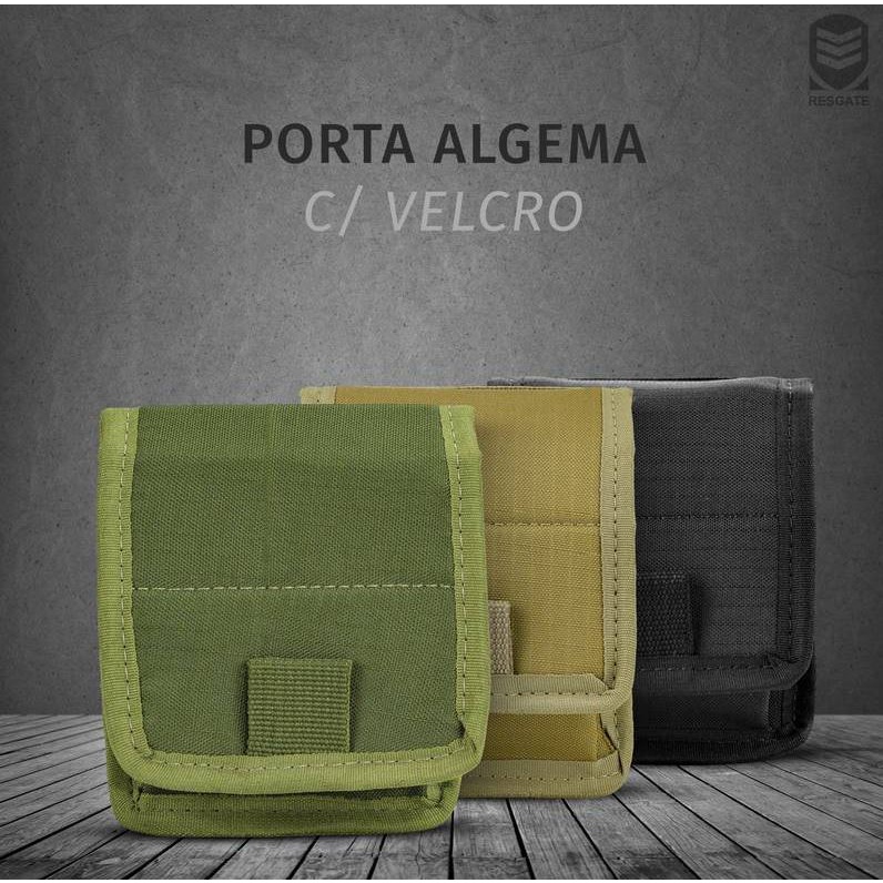 Porta Algema Ripstop Modular Universal  Preto Verde Coyote