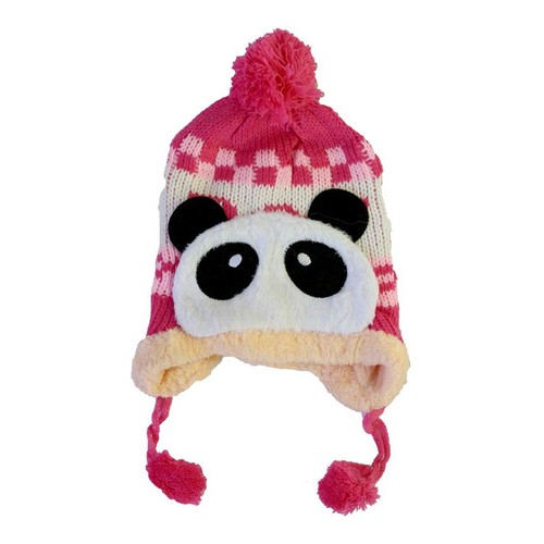 Gorro de Inverno Infantil Com Estampa de Bichinhos Para Meninas
