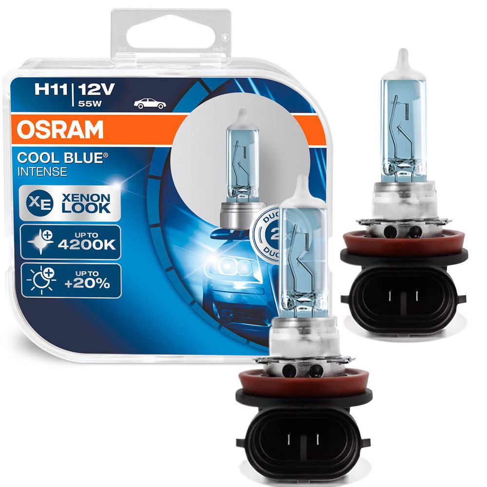 Osram cool Blue intense h11. Osram cool Blue h11. H11 Osram белый свет. Osram h11 12v 55w