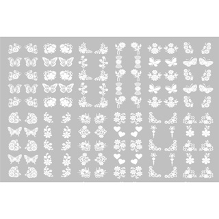 120 adesivos de unhas 3D / peliculas de unhas decoradas - BRANQUINHAS