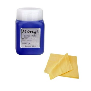 Kit Limpa Pratas Monzi 125ml + 6 Flanelas Mágicas