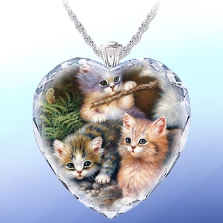 Colar Feminino Com Pingente De Pedra Preciosa Natural Em Formato De Coração