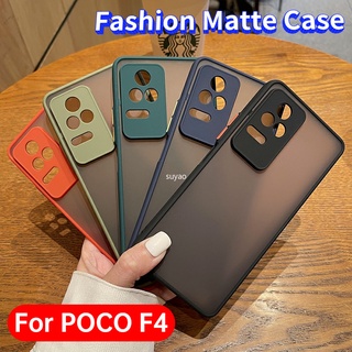 Capa De Moda Mate Para Xiaomi POCO F4 F 4 POCOF4 5G Translúcida Mi X4 X3 GT M4 M3 Pro Plana Sem Escorregamento