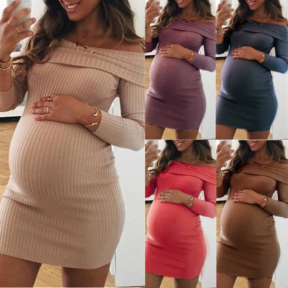 vestido manga longa gravida