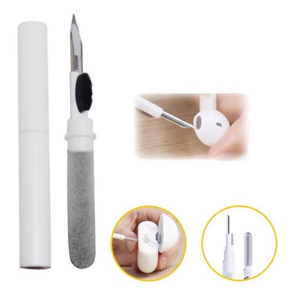 Caneta Limpadora Fone de Ouvido Multifuncional Airpod Agulha Kit Limpeza Anti Sujeira Cera