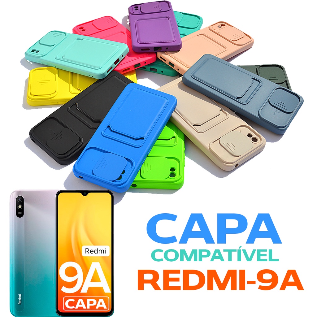 Capa Capinha Aveludada/Porta cartão Xiaomi REDMI - 9A Janelinha em Oferta na Shopee