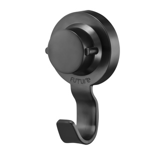 Gancho De Parede Porta Toalha De Banho Rosto Banheiro Preto Fosco Fixação Ventosa Sem Furo em Oferta na Shopee
