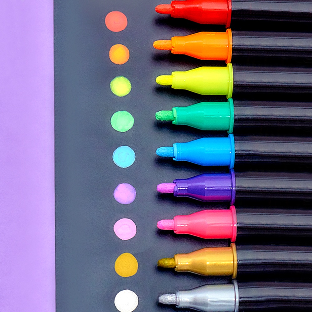 Giz Liquido Lavável Com 6 Cores Marca Texto Coloridos Metalizados Tons Pasteis Candy Color Papelaria em Oferta na Shopee