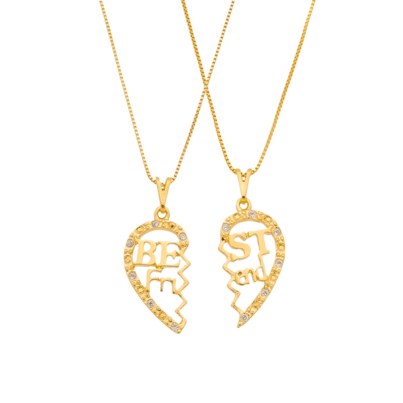 Colar Gargantilha Best Friend Banhado a Ouro 18K - Semi Joia de Luxo (GA 1867)