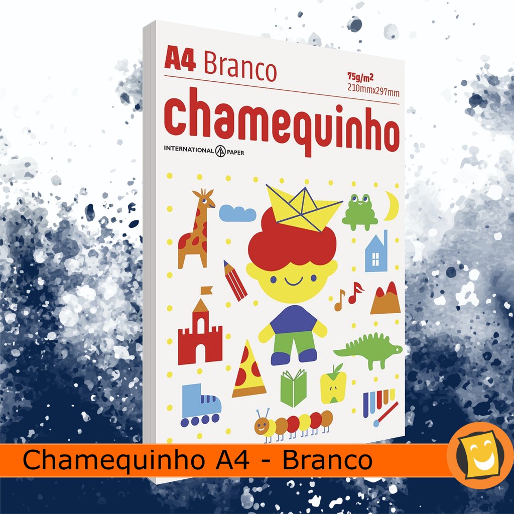 Papel Sulfite Chamequinho A4 100 Folhas Branco Shopee Brasil 8054