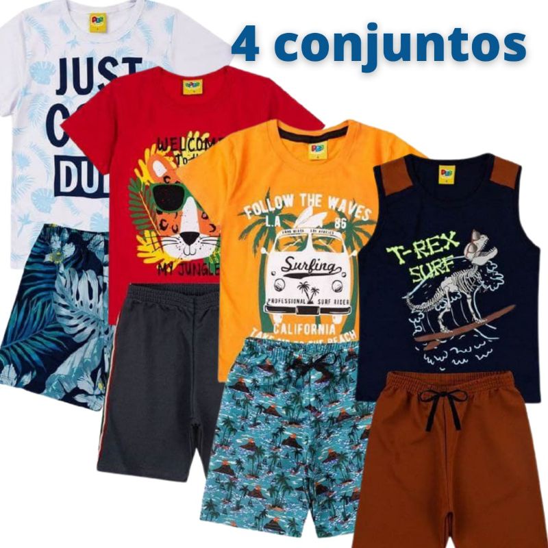 Kit Conjuntos Infantil Masculino Shopee Brasil