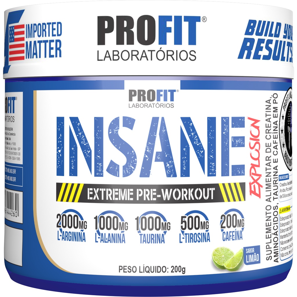 Pré-treino - Insane Explosion - Pote 200g - Profit