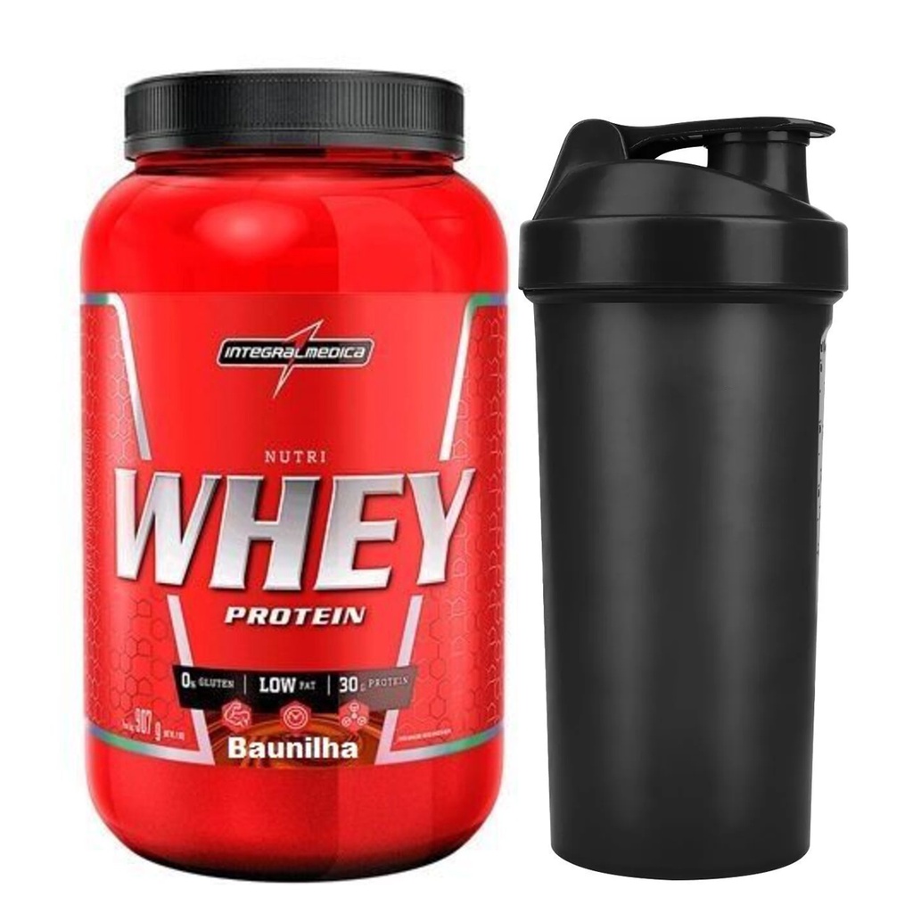 Nutri Whey Protein - Pote 907g + Coqueteleira - Integralmédica - Vários sabores