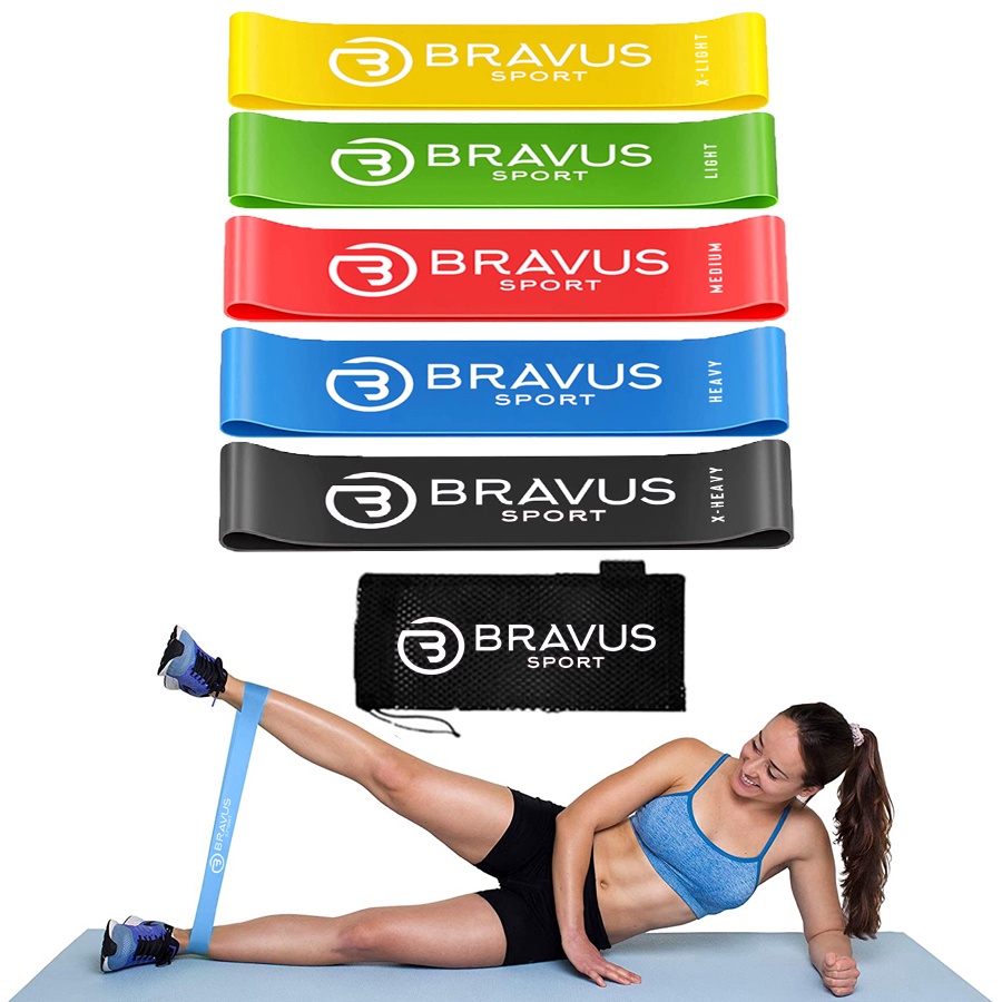 Mini Bands Bravus Sport Diferentes Resistências e Sacolinha