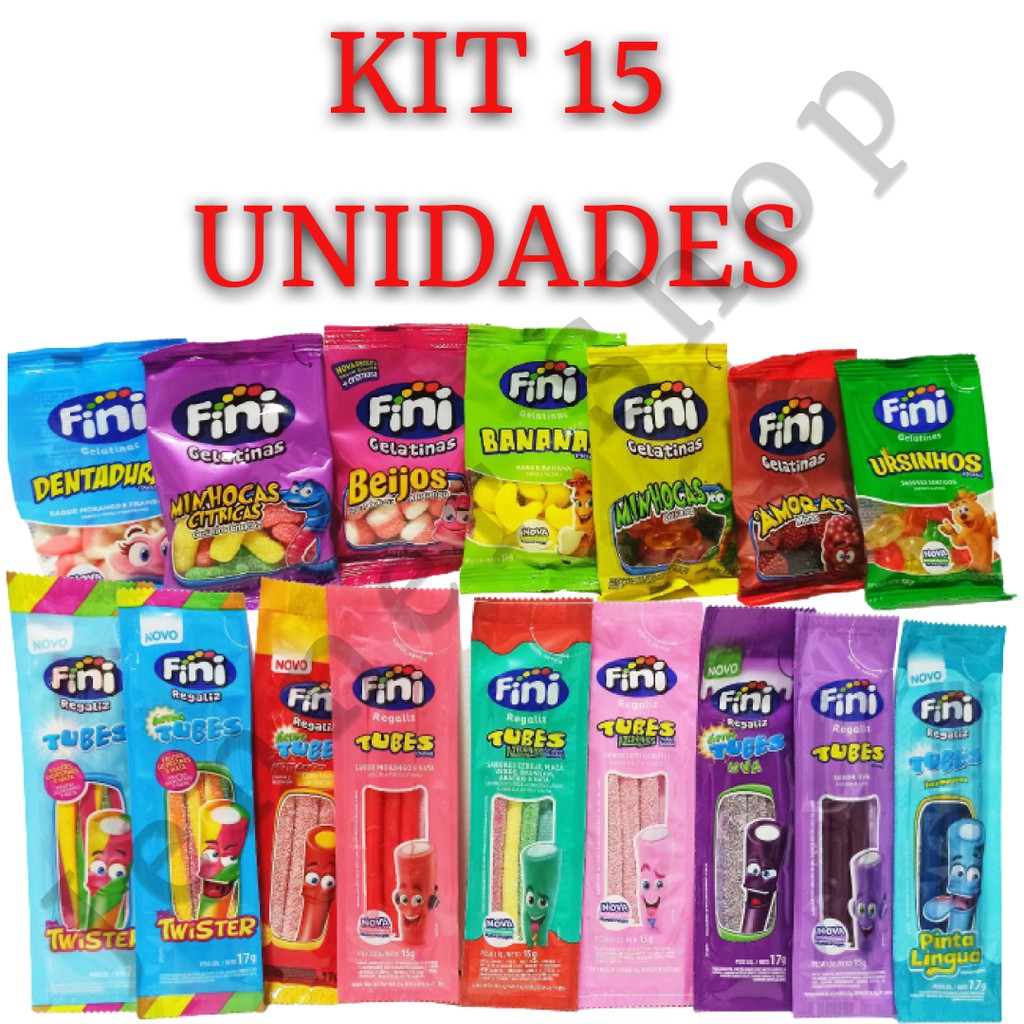 Kit C 15 Balas Fini Sabores Variados Escolha Shopee Brasil 6090