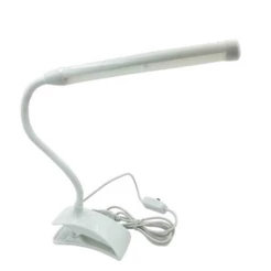 Luminária Garra Presilha Bivolt Decoração Flexível Tubo 13 Leds Com Clipe Prendedor Abajur Mesa Garra