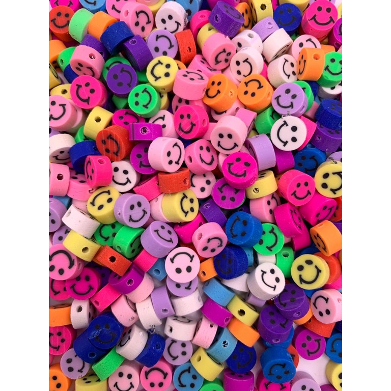 Missanga Infantil Smile 50 Pçs Artesanato Pulseira Biju