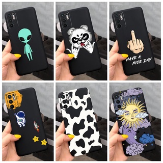 Capa Flexível De Silicone/TPU Preto Estampa Panda Alien Para Xiaomi Redmi Note 10 5G Note10 5G