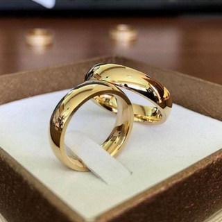 Aliança Anel Casamento Moeda antiga Folheado Reta 4mm-PROMOÇÃO