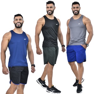 Kit Bermuda Street com Regata Masculina Dry para Atividade Física e Academia Garra Sport