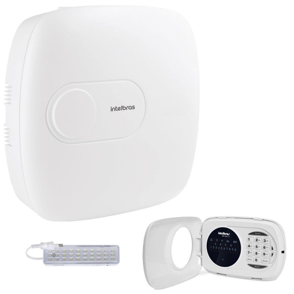 Kit central alarme AMT 1016 NET Com Teclado XAT 3000 Led