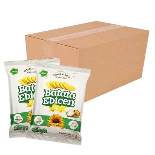 Kit C/10 Batatas Ondulada Cebola E Salsa 50g Ebicen em Oferta na Shopee
