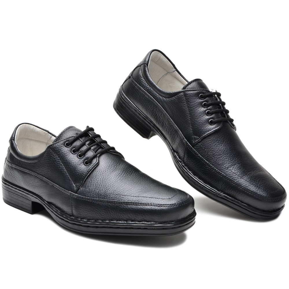 sapato social masculino feito a mão couro floater soft CR1006 cla preta