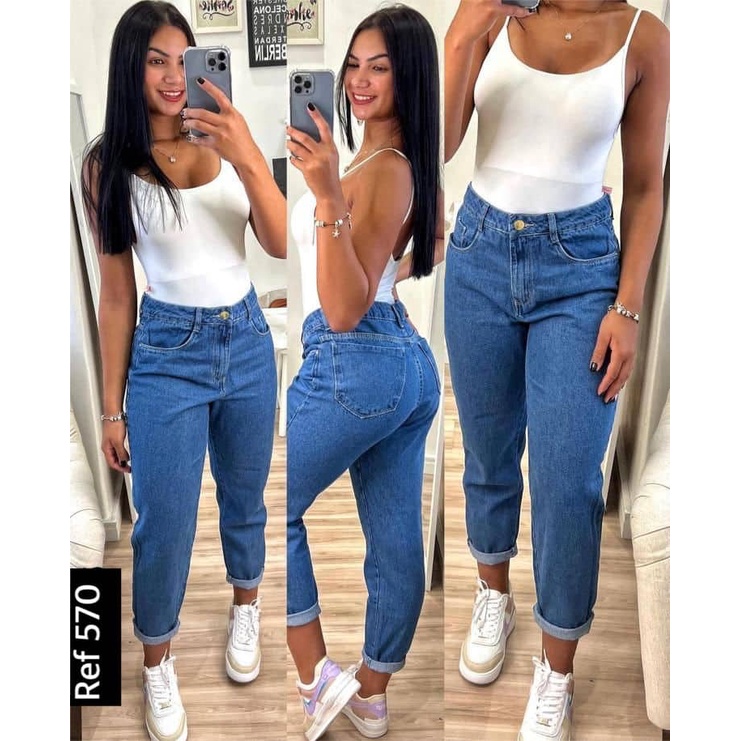 Calça Lisa Moon Jeans Premium Sem Lycra em Oferta na Shopee